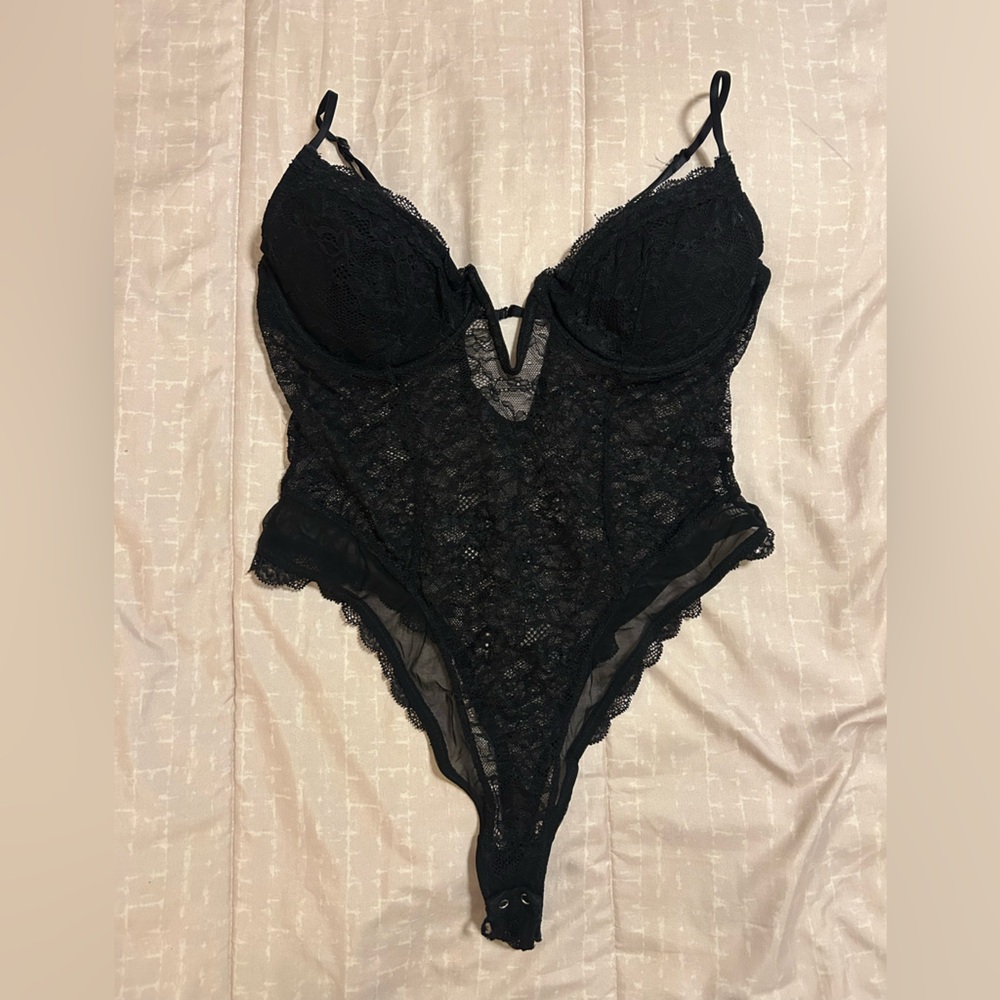 Black lace bodysuit